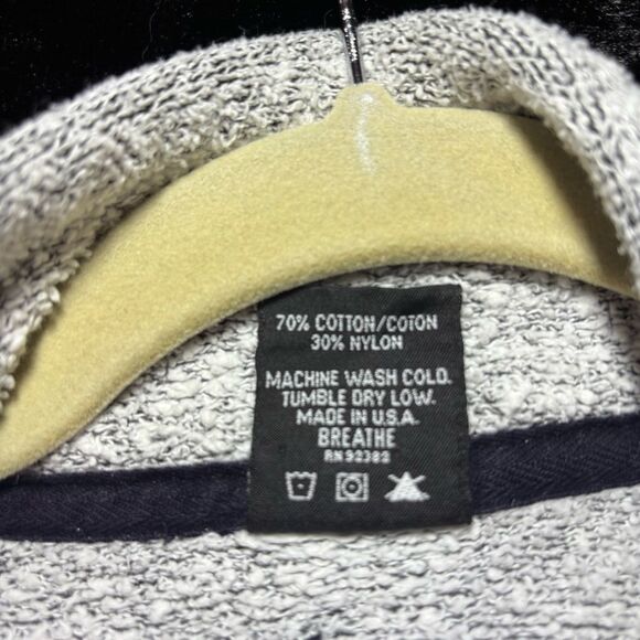 PrAna Qarter Zip Jacket USA made Light Gray Cozy Front Pocket Youth Large - Picture 6 of 9